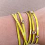Yellow Real Leather Bracelet Image 3