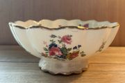 Vintage Staffordshire Floral Footed Fruit Bowl