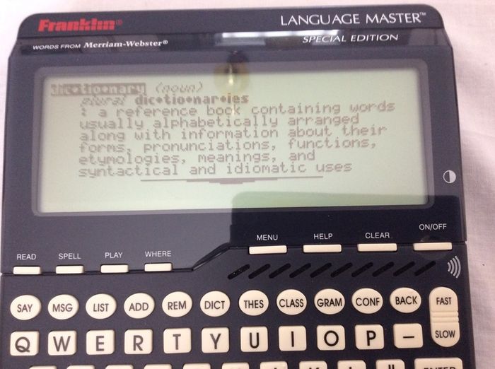 Franklin. Language Master. Words from Merriam-Webster. Special edition, model LM-6000SEV