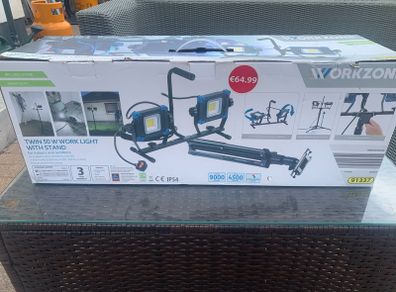 Twin 50 W work light with stand