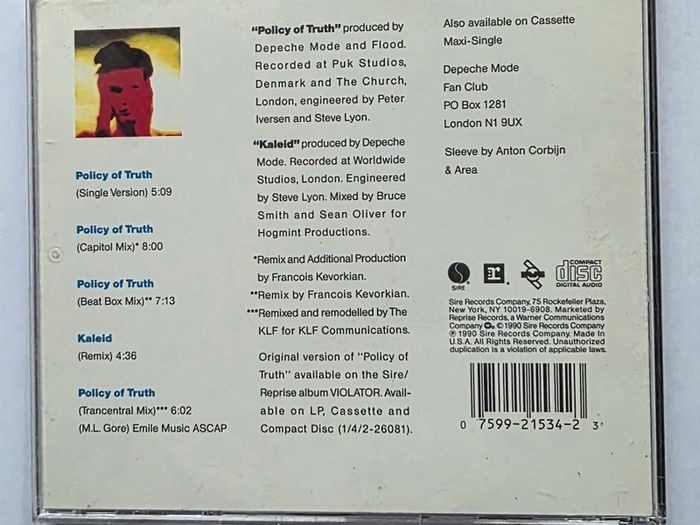Depeche Mode - Policy Of Truth - CD Single