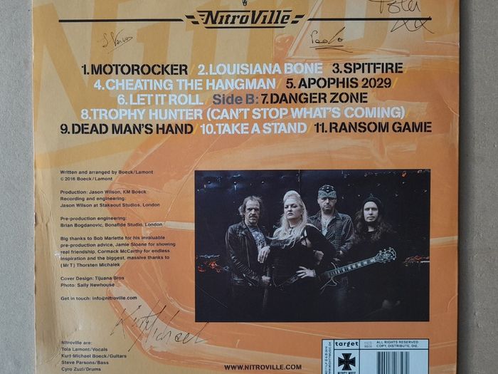Nitroville Cheating The Hangman Signed Metal Rock