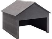 Lawn Mower Garage Grey 80x80x70 cm WPC