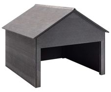 Lawn Mower Garage Grey 80x80x70 cm WPC