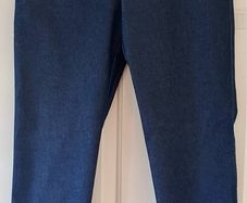 Ladies Navy Cotton Mix Ankle Length Trousers by Gap