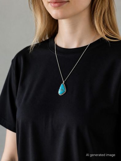 Vintage 925 Sterling Silver & Turquoise Necklace