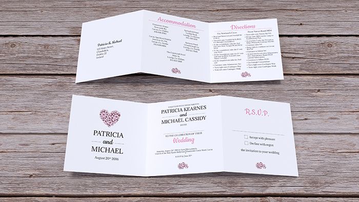 Floral Trifold Wedding Invites