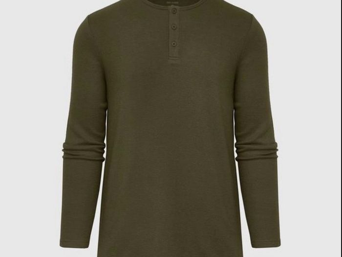 True Classic Waffkeknit Henley BNWT