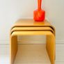 Post Modern bent plywood nesting tables by Habitat c1990 Image 3