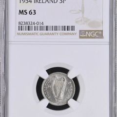 Ireland 1934 | Irish 3p | 3 Pence | Hare | KM.4 | MS 63