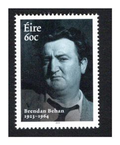 2014 Ireland 50th Death Anniversary of Brendan Behan Commemorative Stamp Mint Never Hinged (MNH)