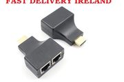 HDMI Extender to Dual Ports RJ45 CAT5e CAT6 Cable up to 30 Metre HDTV PS3 STB