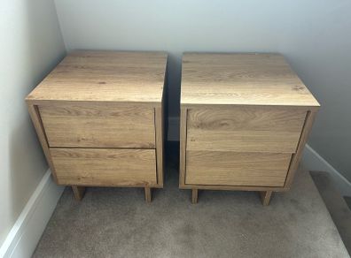 set of 2 bedside tables