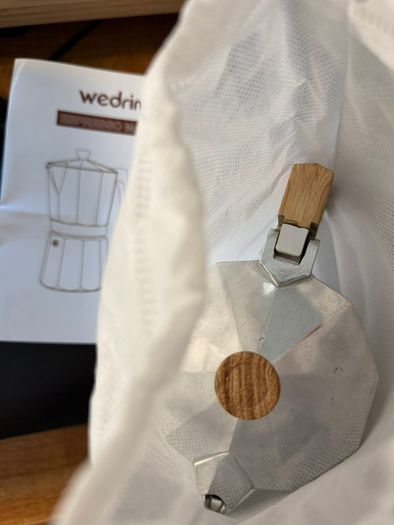 Wedrink 3-Cup Moka Pot (Stovetop Espresso Maker) + 3 Filters, Boxed
