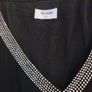 Arruba Long Black  Dress With  A Diamond V- Neckline. S.12.  New.- No Tag. Image 3