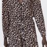 Zara brown long sleeve dress Image 5