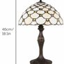 Elegant Creamed Jewelled Tiffany Lamp Image 3