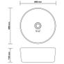 Luxury Wash Basin Round Matt Black 40x15 cm Ceramic Image 6
