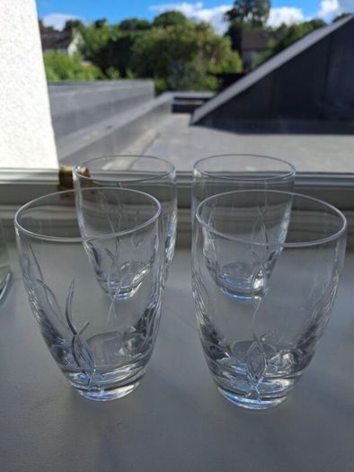 John Rocha Waterford Crystal Flow Weft Tumblers x 4
