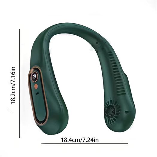 Portable Neck Fan 4 Turbo Hands Free Bladeless Neck Cooler Battery Personal Wearable Fan 3 Speeds  Cooling Airflow