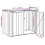 Garden Storage Box Brown 151.5 x 82 x 110.5 cm Steel Image 4