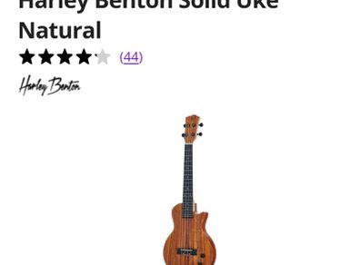 Harley Benton Solid Ukelele Natural Electric Ukelele
