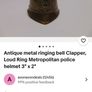 antique police helmet bell Image 9