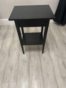 hemnes ikea side table black/brown
