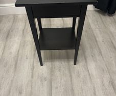 hemnes ikea side table black/brown