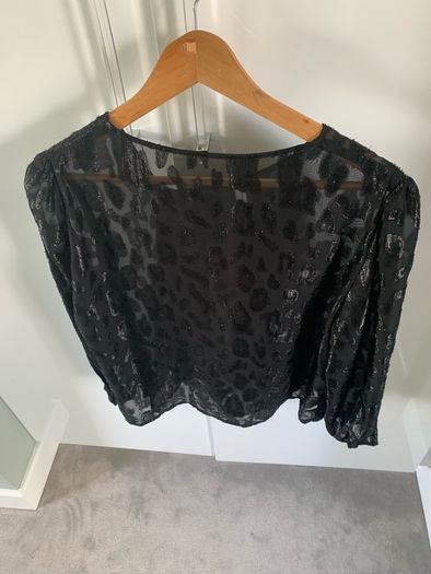 Zara black detailed top