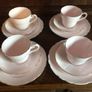 15 Piece 1930s Tuscan bone china  baby pink tea set Image 3