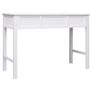 Writing Desk White 110x45x76 cm Wood Image 5