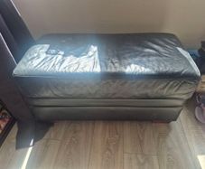 leather covered blanket box