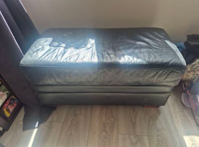 leather covered blanket box