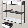 Console Table Vintage Brown-Black Narrow or Marble White Image 6