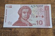 Croatia, 10 Dinara 1991 banknote, almost uncirculated - free standard postage