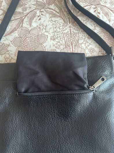 Black leather bag