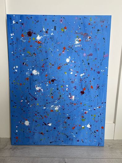 Large blue abstract painting