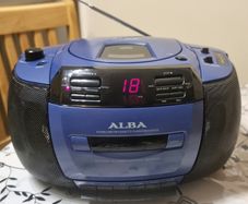 Alba CX 530 Portable Stereo Radio CD Cassette Recorder, Working.
