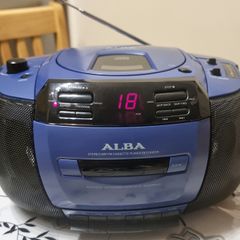 Alba CX 530 Portable Stereo Radio CD Cassette Recorder, Working.