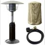 Tabletop Stainless Steel Patio Heater with Hose for Bottled Gas Image 7