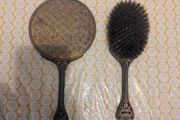 Vintage hairbrush and mirror