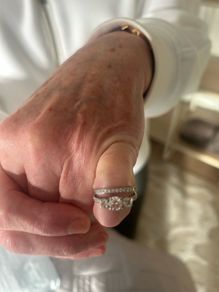 Engagement ring and wedding band