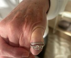 Engagement ring and wedding band