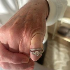 Engagement ring and wedding band