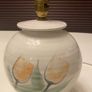 Hand thrown Irish pottery lamp with tulip design Image 4
