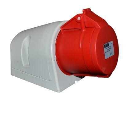 32A 3 Phase Wall Socket Red
