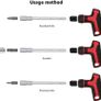 27-Piece Magnetic T-Handle Ratchet Wrench and Screwdriver Image 5