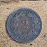 Switzerland, 2 Rappen 1893 Coin - free standard postage Image 2