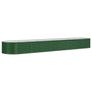 Garden Raised Bed Galvanised Steel 368x80x36 cm Green Image 4